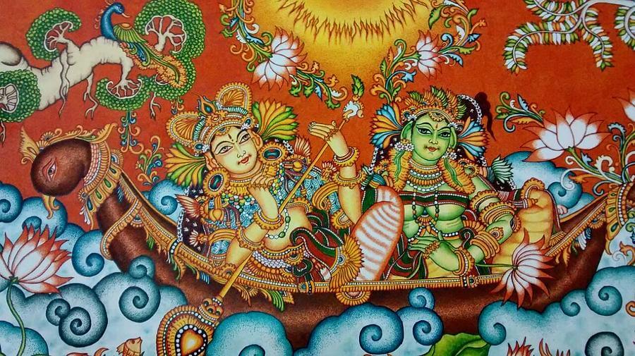 rendezvous-on-the-lake-mural-painting-devaki-mulanjur mural painting
