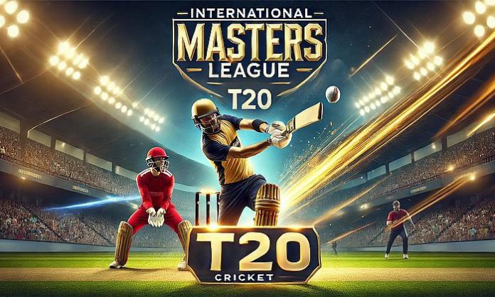 Legendary cricketers in action during the IML(International Masters League) 2025 inaugural T20 season.